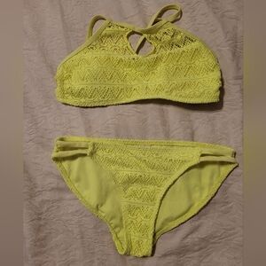 Yellow Crochet Bikini Set